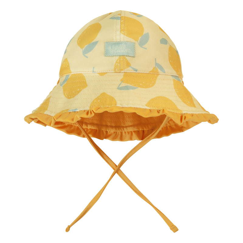 baby girl reversible swim hat in lemonade stand|lemonade-stand