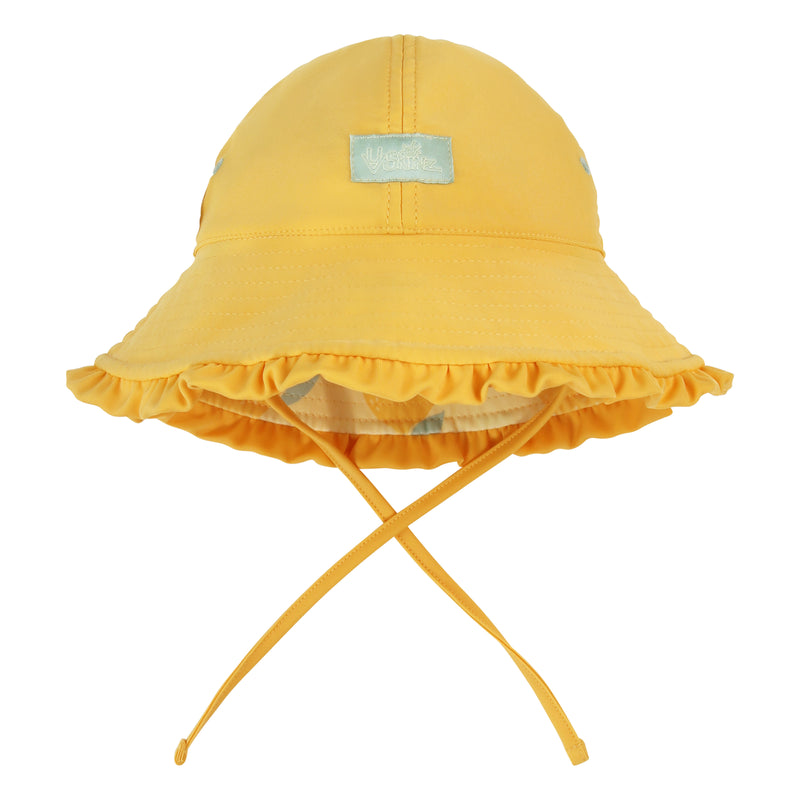 baby girl reversible swim hat in lemonade stand|lemonade-stand