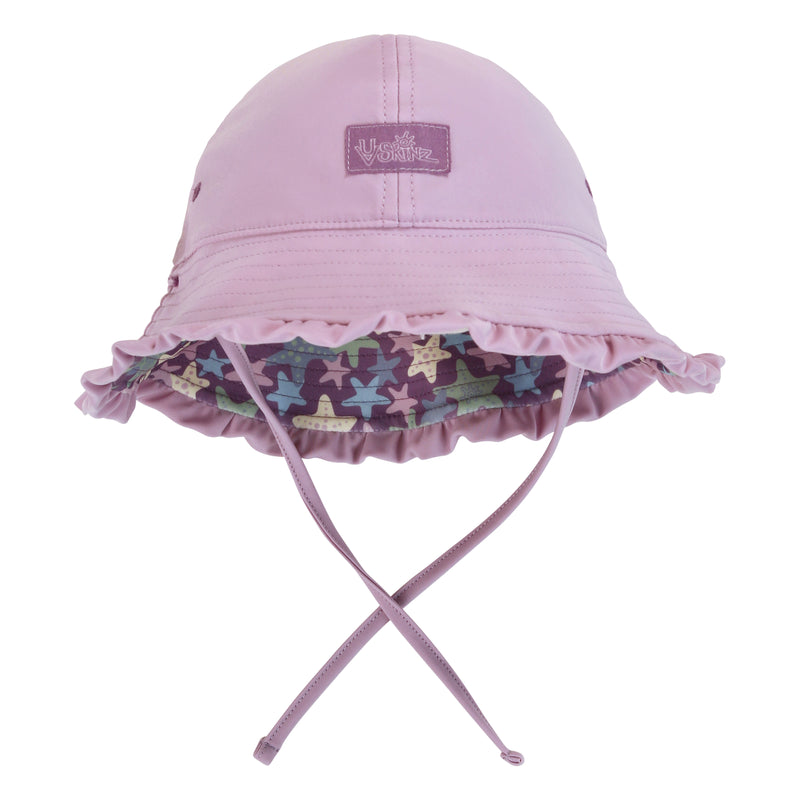 baby girl reversible swim hat in lotus starfish|lotus-starfish