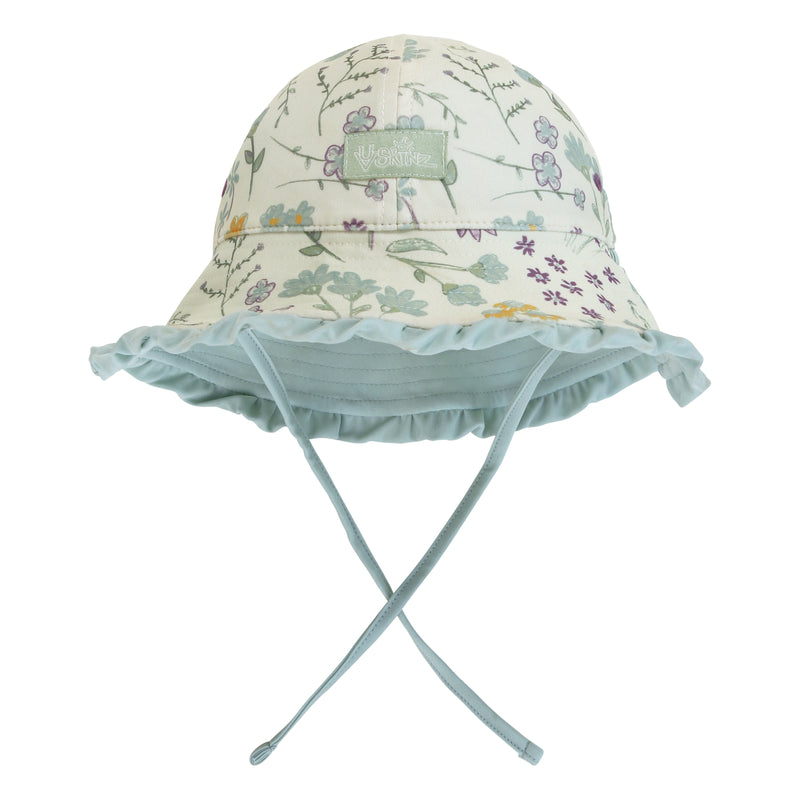 baby girl reversible swim hat in springtime doodle|springtime-doodle