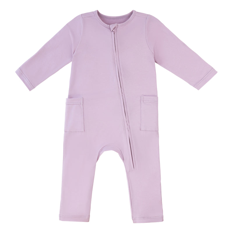 baby long sleeve everyday romper in lotus|lotus