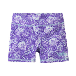 girl's swim shorts in dreamy shells|dreamy-shells