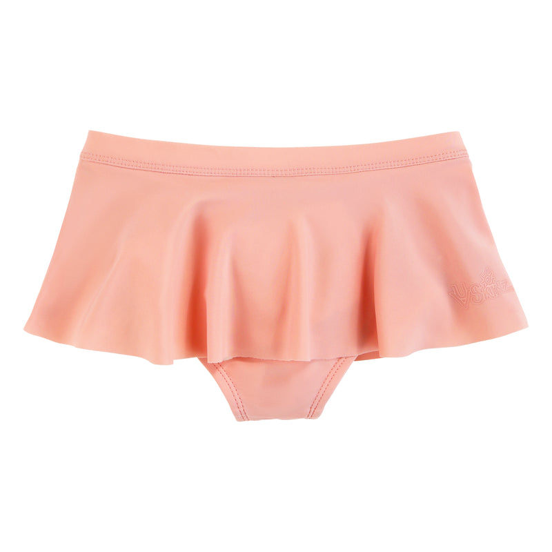 back view of girls flounce skirt in dusty pink|dusty-pink