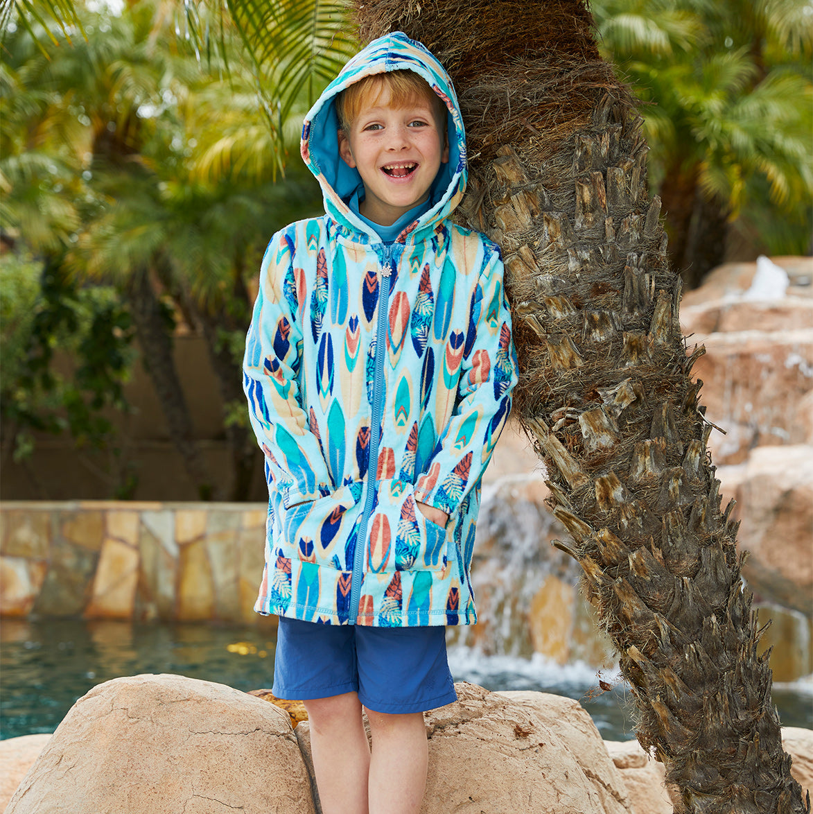 Boy s Hooded Terry Beach Cover Up FINAL SALE