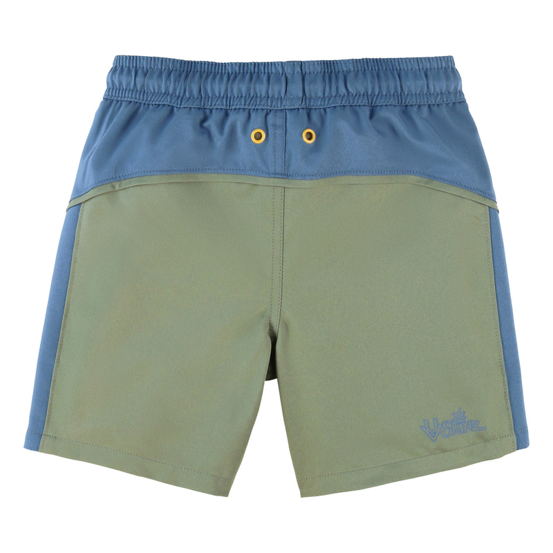 back view of boys active swim trunks in lily pad baltic|lily-pad-baltic