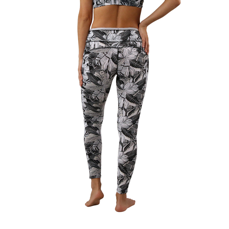 women's upf 50 active sport swim tights|woodblock-tropics