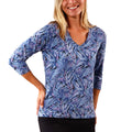 womens vneck r&r tee in brushstrokes|brushstrokes