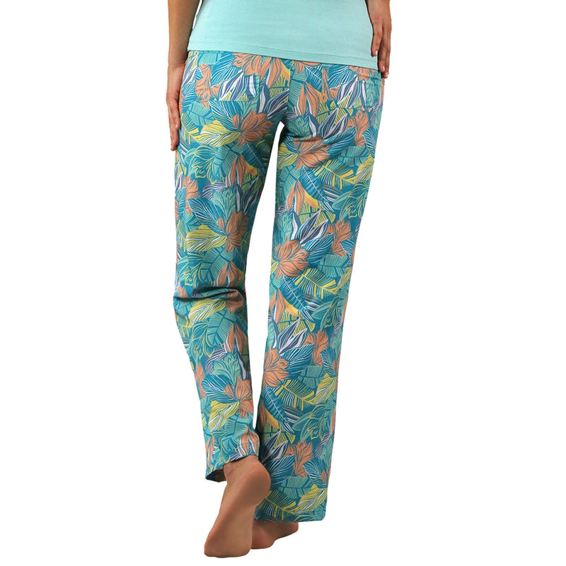 Women's Travel Pants in Caribbean Tropics Front View|caribbean-tropics