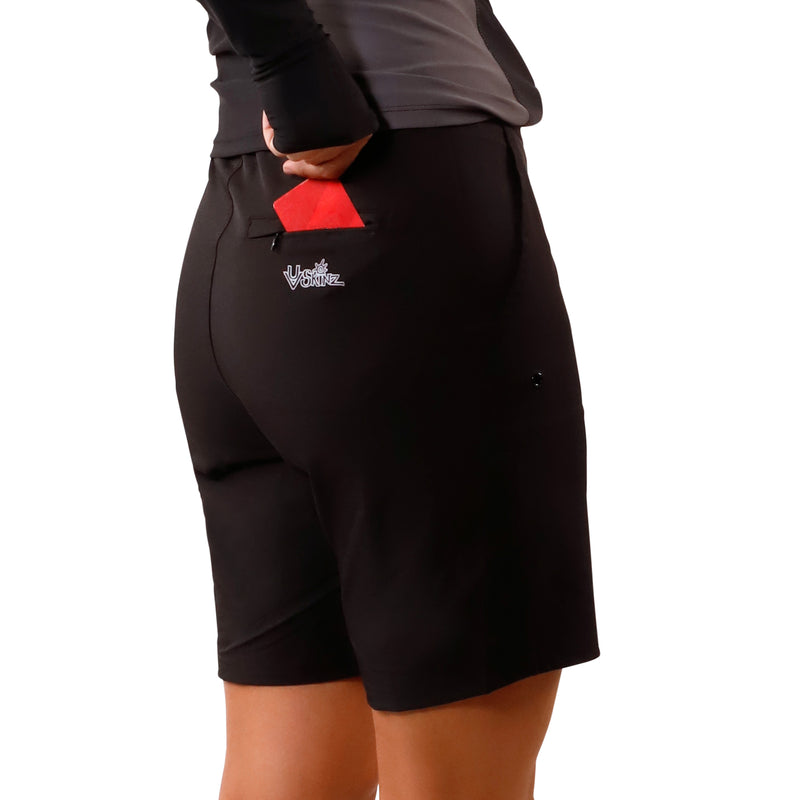 Womens board short feature|black