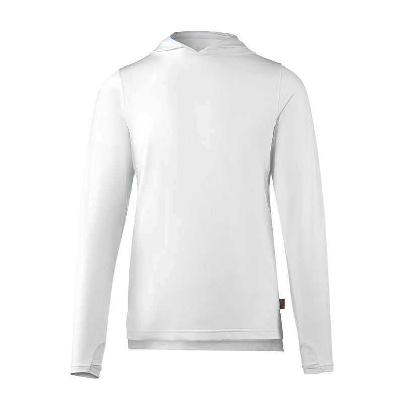 mens performance sun hoodie in white|white