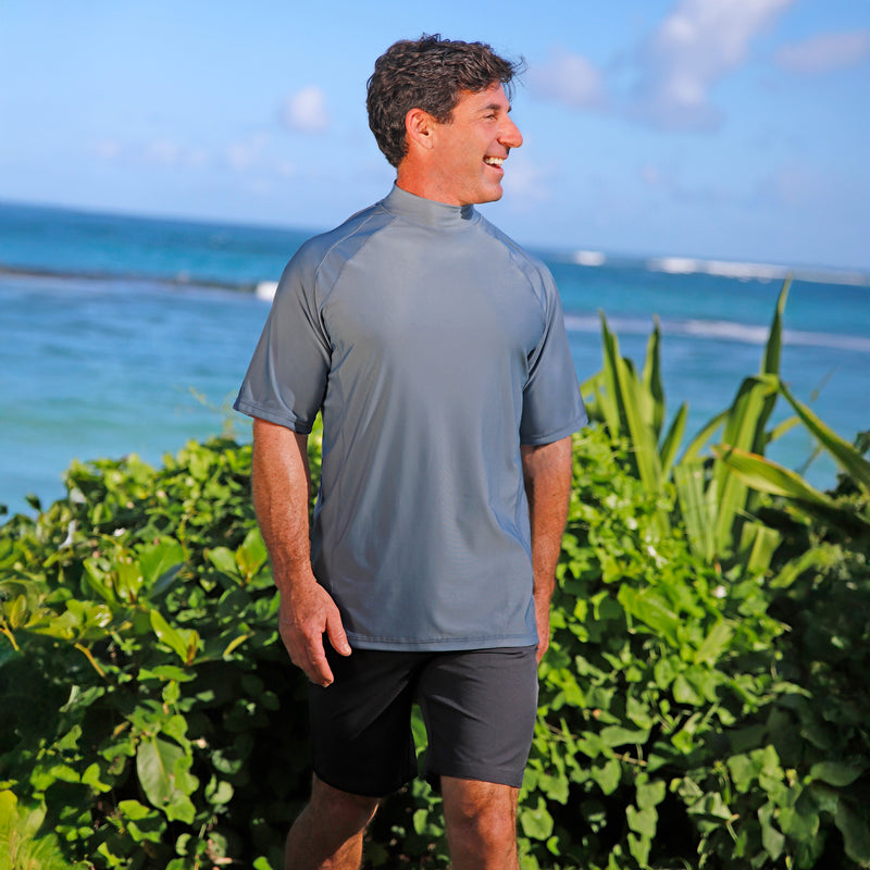 lifestyle mens SS active sun & swim shirt|mirage