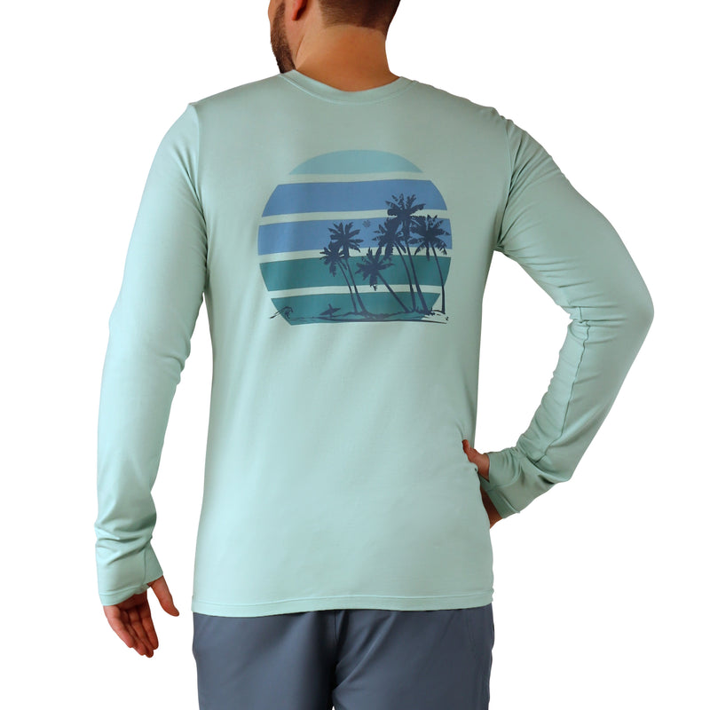 back of mens LS everyday tee|dewdrop