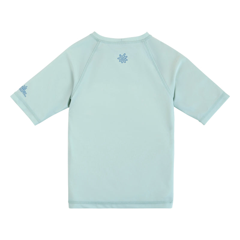 back view of kids crew sunny swim shirt in gliding rays|gliding-rays