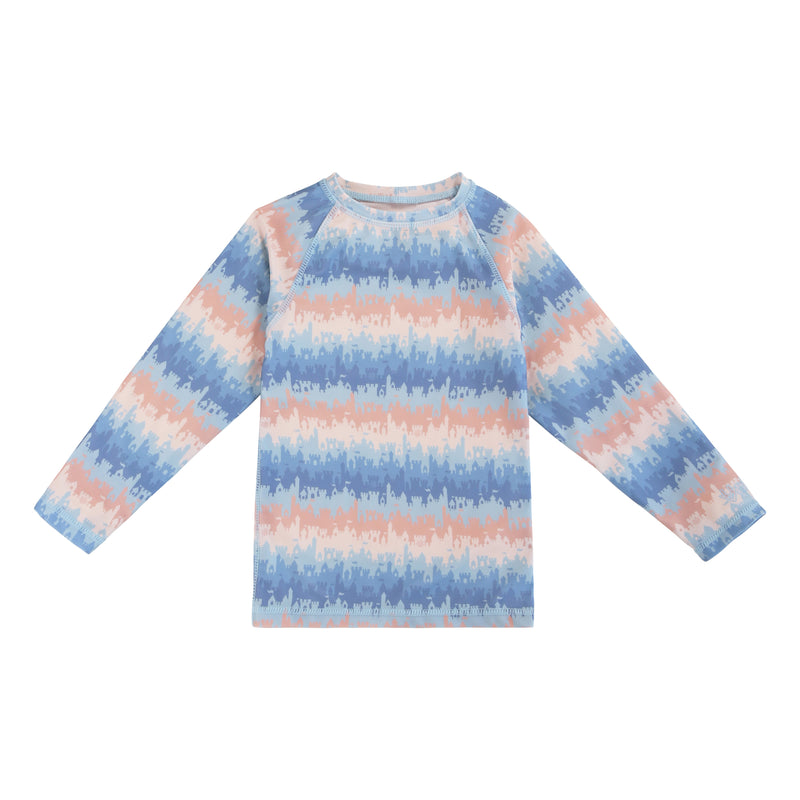 kids long sleeve crew sunny swim shirt in sandcastle dreams|sandcastle-dreams