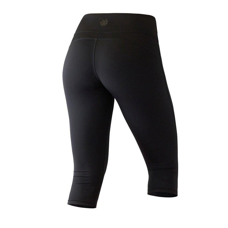 Athletic Works women's Capri sports pants SZ S (4-6) Black/Aqua