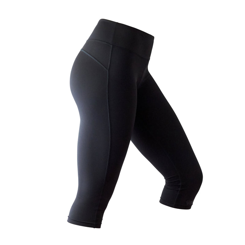 Leggings Women's Pocket Capri 3/4 High Waist Elastic Opaque Sports Long  Yoga Pants for Women