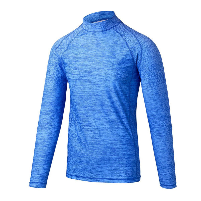 Pdbokew Swim Shirts for Men Long Sleeve Mens Rash Guards UPF 50+ Water  Quick-Dry Sports Swimwear Blue L 